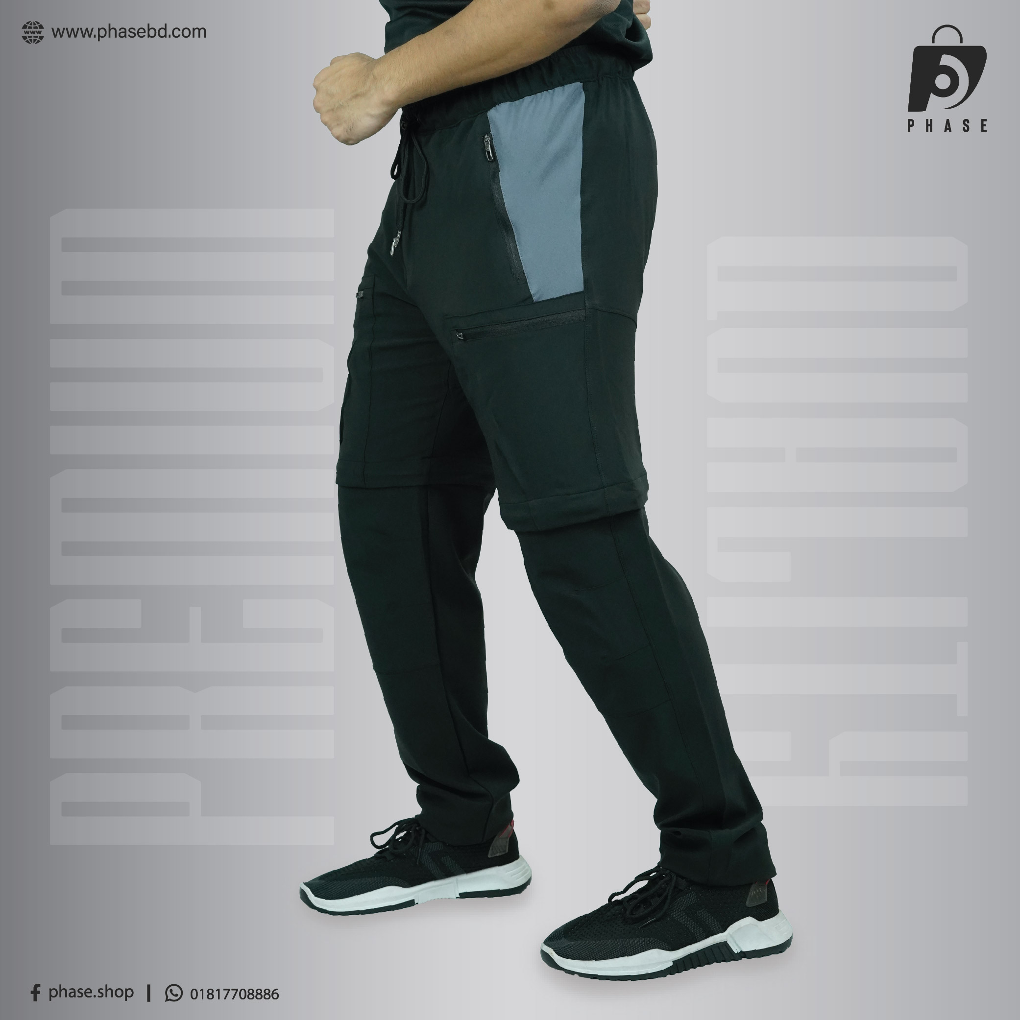 2 part trouser black color